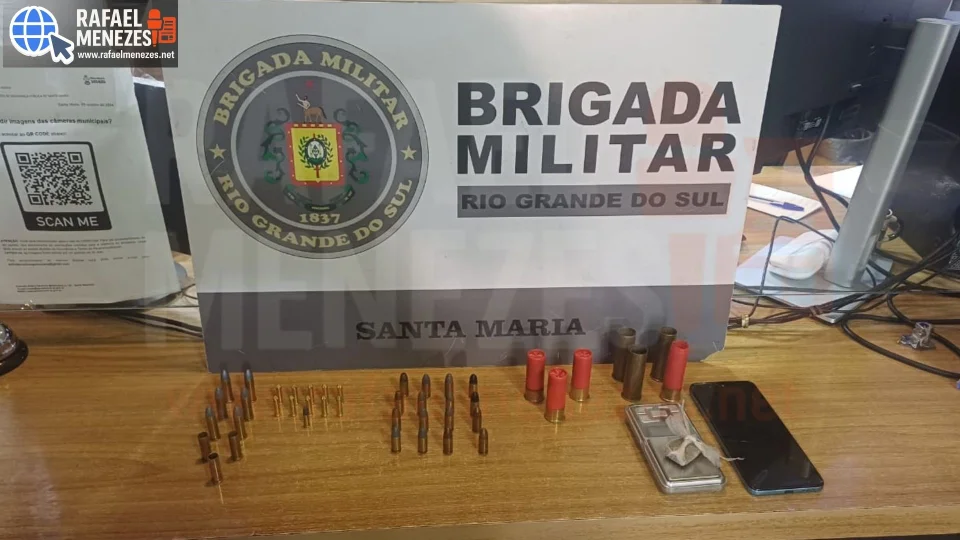 Polícia Civil de São Pedro do sul prende homem com munições no interior de Santa Maria