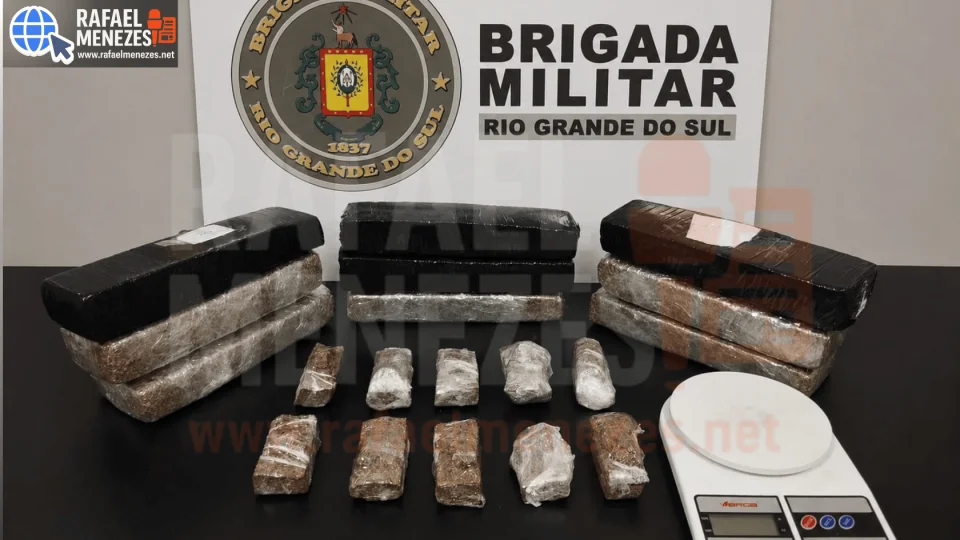 Foragido da Justiça é preso com mais de 6 quilos de maconha em Santa Maria
