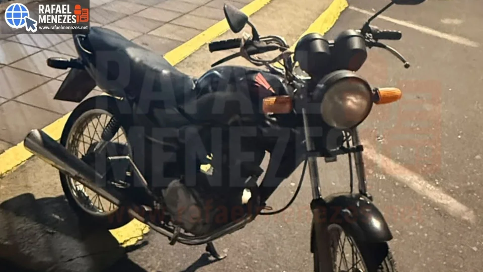 Polícia Civil apreende motocicleta sem placa e sem número de chassi na BR-287
