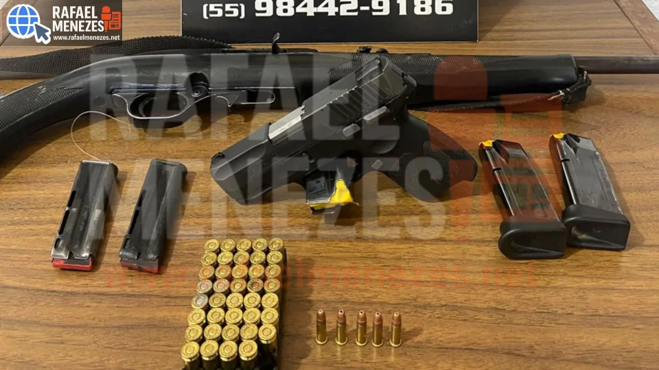 Polícia apreende armas e munições durante investigação de violência doméstica em São Sepé