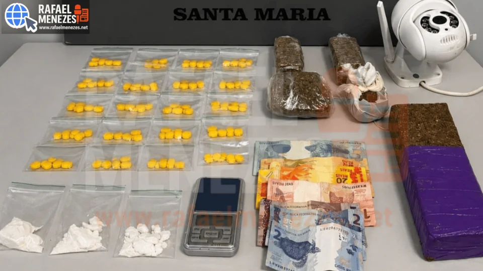 Homem é preso com quase 1 kg de maconha, cocaína e ecstasy em Santa Maria