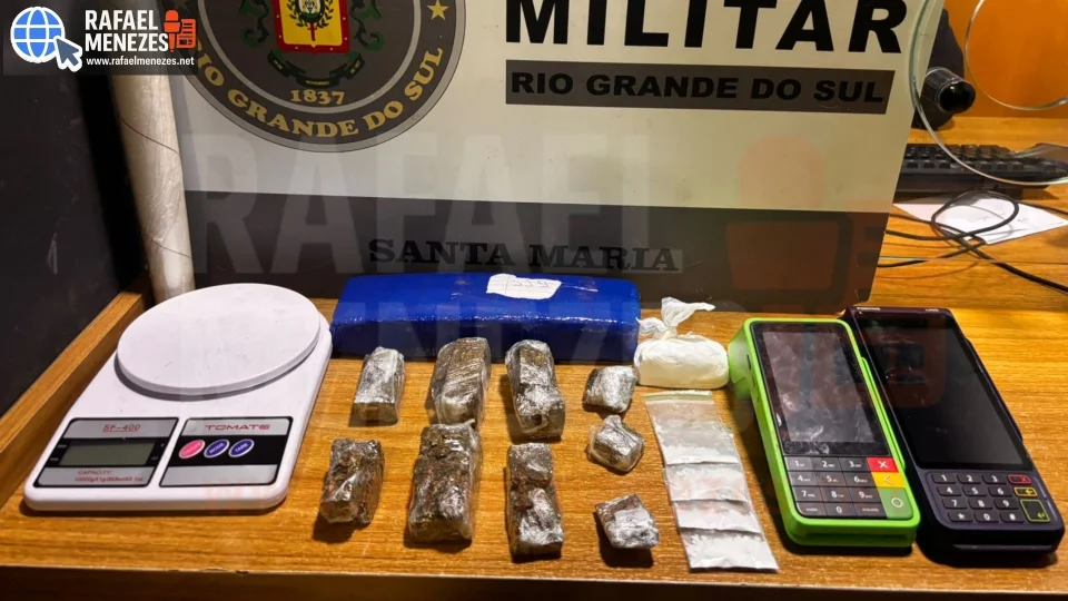 Adolescente é apreendida com drogas e materiais ligados ao tráfico em Santa Maria