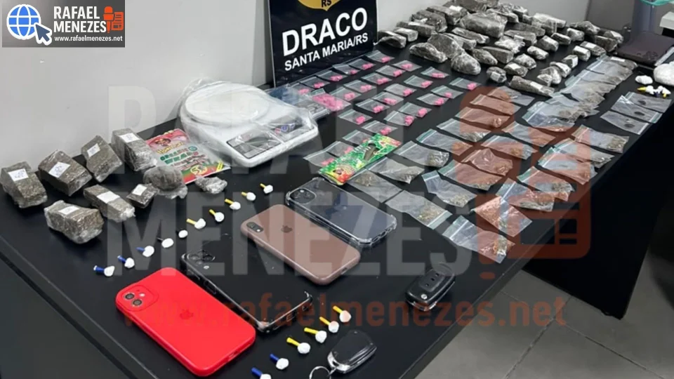 Quatro investigados por tráfico de drogas são presos preventivamente em Santa Maria