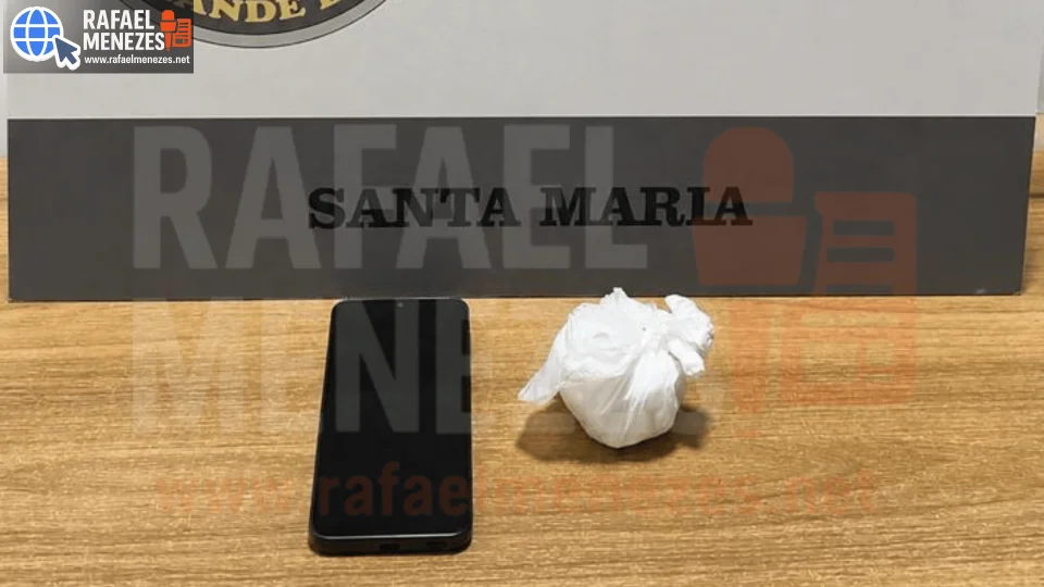 Homem é preso com mais de 100 gramas de cocaína durante abordagem do 2º BPChq em Santa Maria