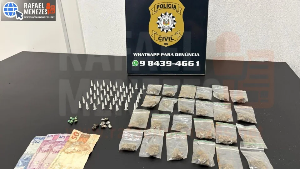 Adolescente é apreendido com drogas e dinheiro durante fuga em Tupanciretã