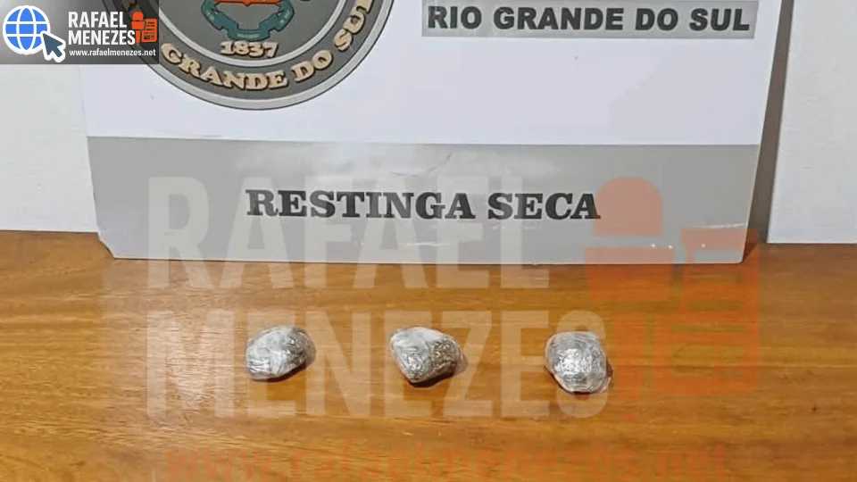 Homem monitorado por tornozeleira é preso por tráfico de drogas em Restinga Sêca