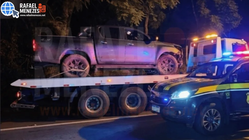 Homem sem CNH foge da PRF na BR-290, é preso e caminhonete furtada é recuperada em Rosário do Sul