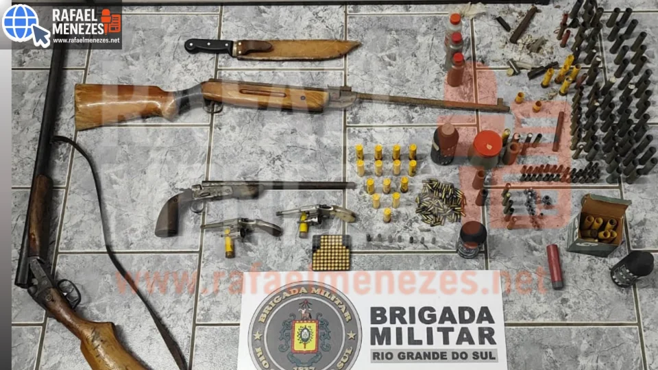 Homem é preso por tentativa de feminicídio e arsenal é apreendido em Dilermando de Aguiar