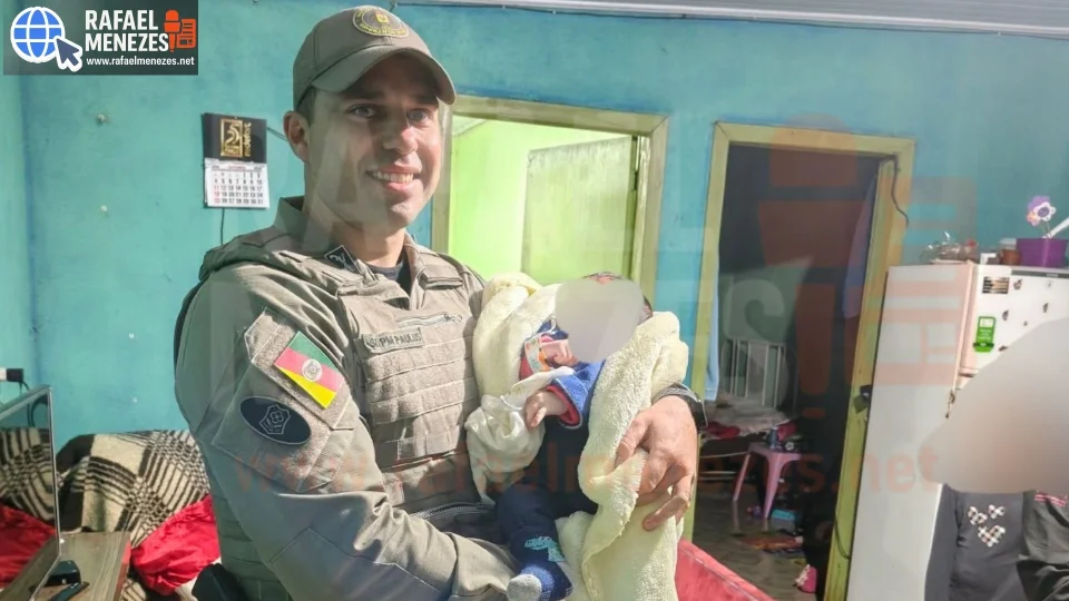 Policiais militares salvam bebê de 30 dias que estava engasgado em Agudo