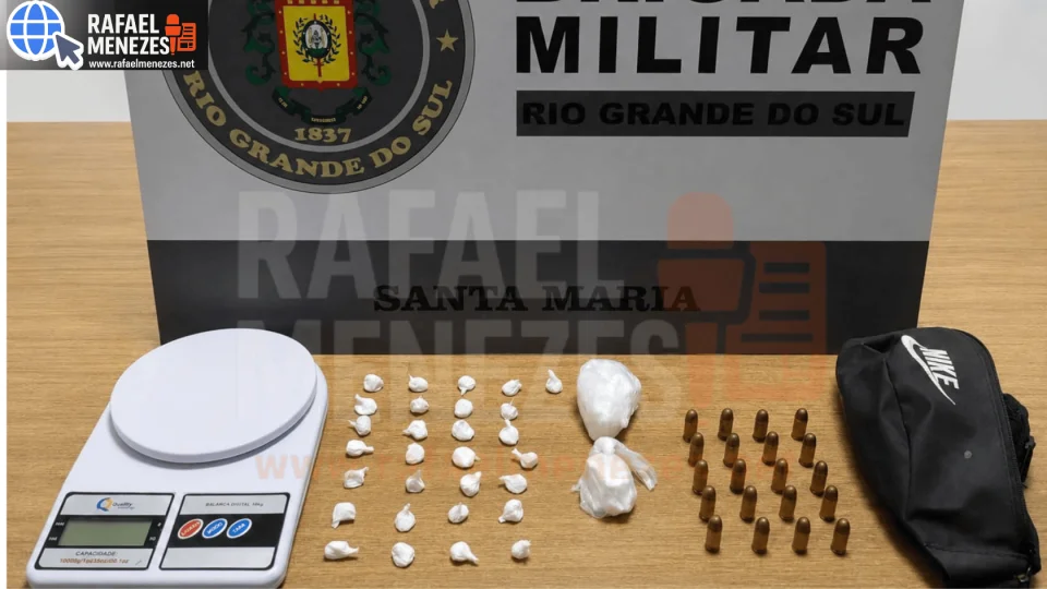 2º BPChq apreende adolescente por tráfico de drogas e porte de munições em Santa Maria