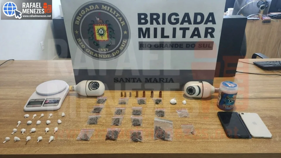 Trio é preso por tráfico e delivery de drogas em Santa Maria