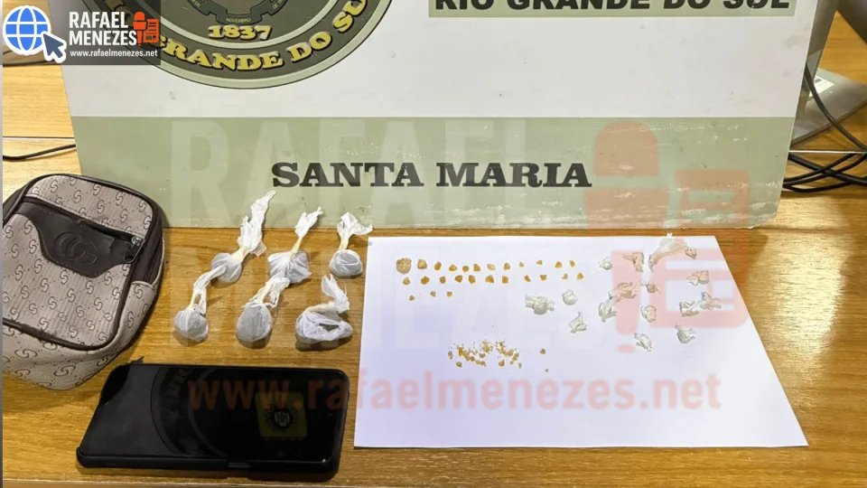 Homem é preso por tráfico de drogas durante ação da Brigada Militar em Santa Maria
