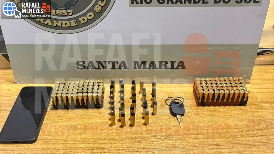 Homem é flagrado pelo 2º BPChq com 130 munições de calibre 38 na BR-392