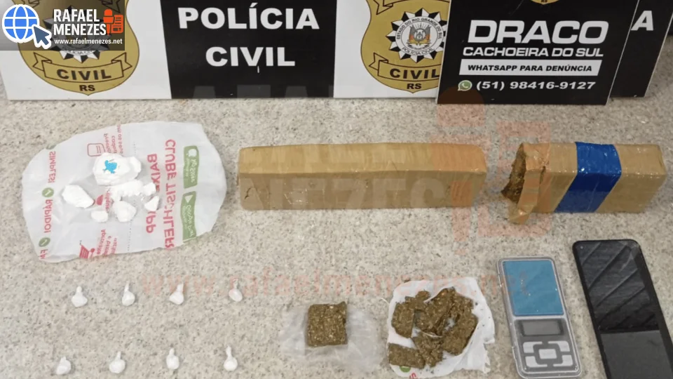 Homem é preso com mais de 1 kg de maconha em Cachoeira do Sul