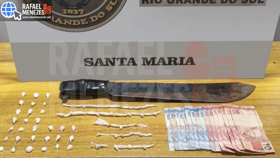 Foragido com dois antecedentes por homicídio é preso com drogas em Santa Maria