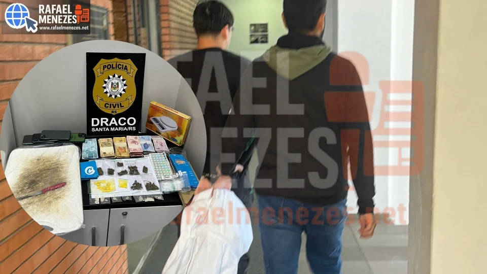 Jovem é preso por tráfico de drogas em Santa Maria