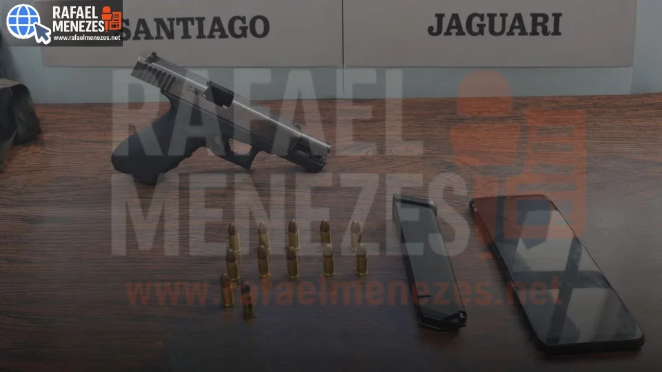 Homem é preso com pistola após tentativa de homicídio em Jaguari