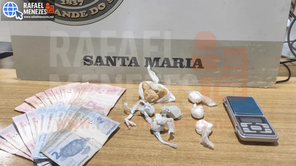 Homem é preso por tráfico de drogas e furto de energia no Bairro Carolina em Santa Maria