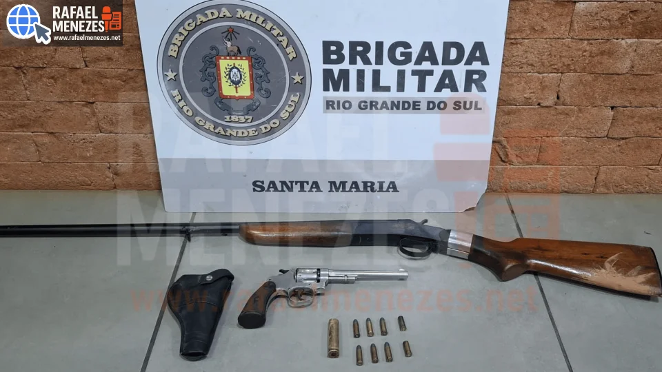 Homem é preso após efetuar disparos de arma de fogo no bairro Passo D'Areia em Santa Maria