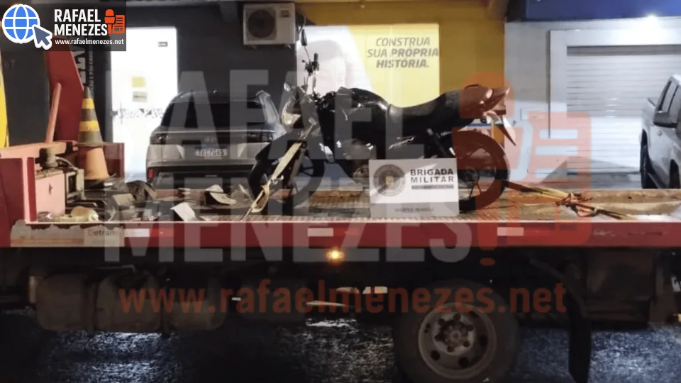 Motocicleta com registro de furto é apreendida pelo 2º BPChoque em condomínio de Santa Maria