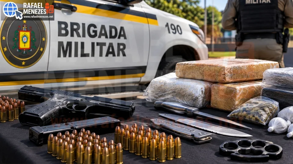 Brigada Militar já realizou quase 1,9 mil prisões em 2026 e aumentou apreensão de munições em 48% em Santa Maria e região
