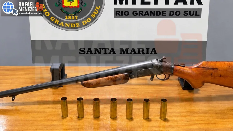 Homem é preso com espingarda no bairro Itararé em Santa Maria