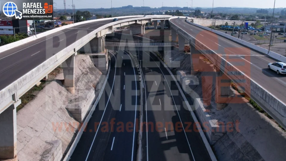 DNIT realiza intervenções no trânsito próximo ao viaduto da Uglione em Santa Maria