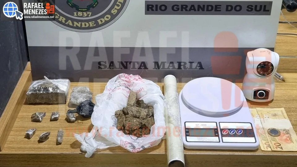 Homem é preso por tráfico de drogas no bairro Urlândia em Santa Maria