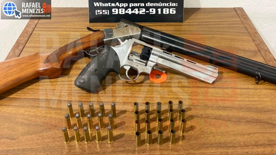 Polícia Civil apreende armas e munições durante investigação de violência doméstica em São Sepé