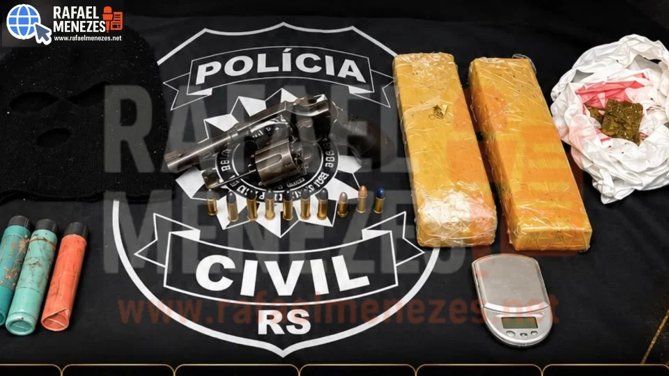 Polícia apreende arma com numeração suprimida, drogas e munições em Santiago