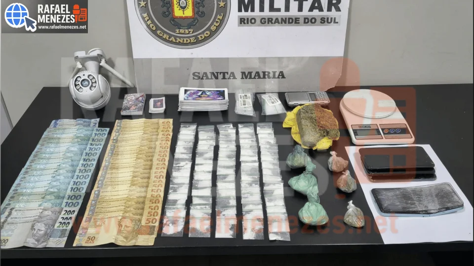 Dupla é presa por tráfico de drogas no bairro Patronato em Santa Maria