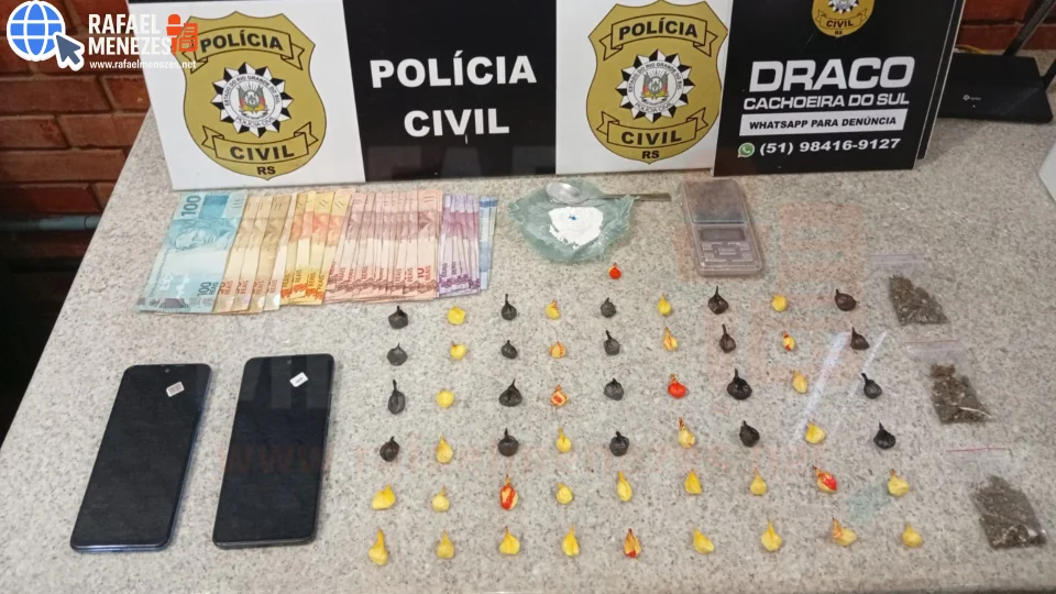 Dois jovens são presos por tráfico de drogas em Cachoeira do Sul