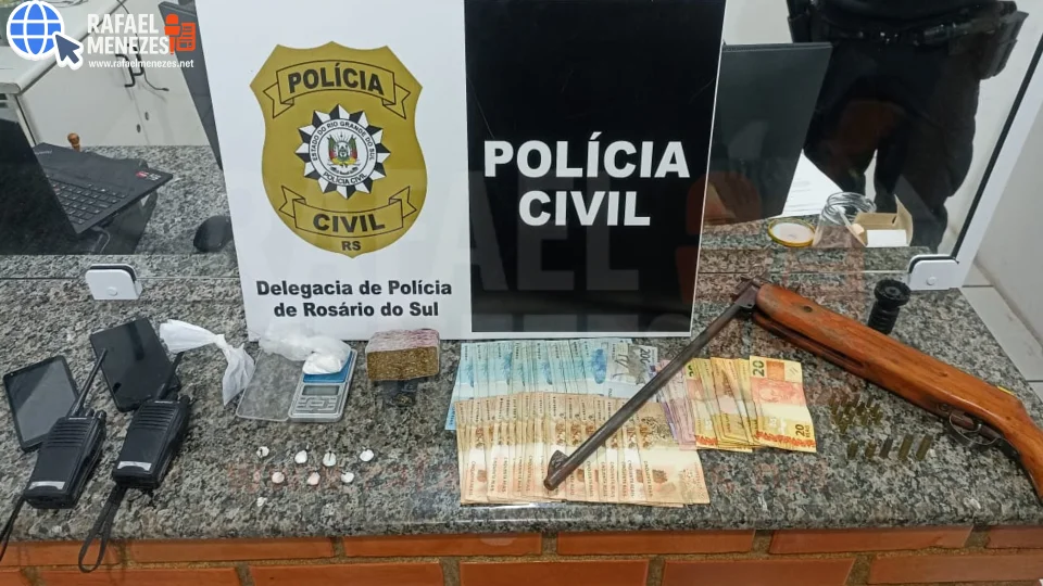 Jovem é preso por tráfico de drogas no bairro Progresso em Rosário do Sul