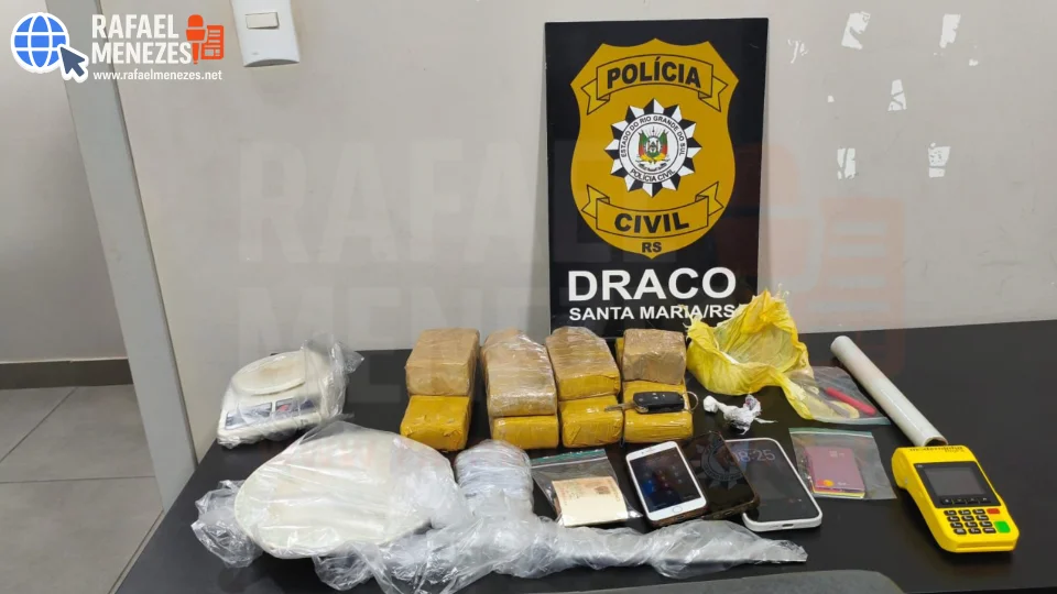 Cinco pessoas são presas em operação contra o tráfico de drogas em Santa Maria