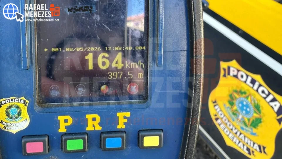 Motoristas são flagrados a 164 km/h na BR-158 e 148 km/h na BR-392 durante operações da PRF