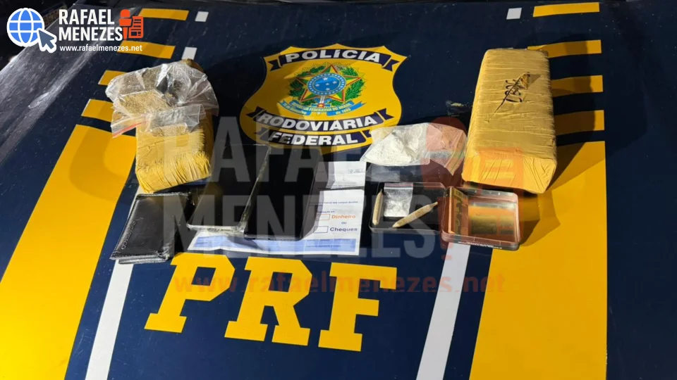 PRF prende homem com quase 3 kg de drogas na BR-287 em Santiago
