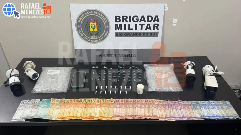 Brigada Militar prende jovem por tráfico de drogas no bairro Divina Providência em Santa Maria