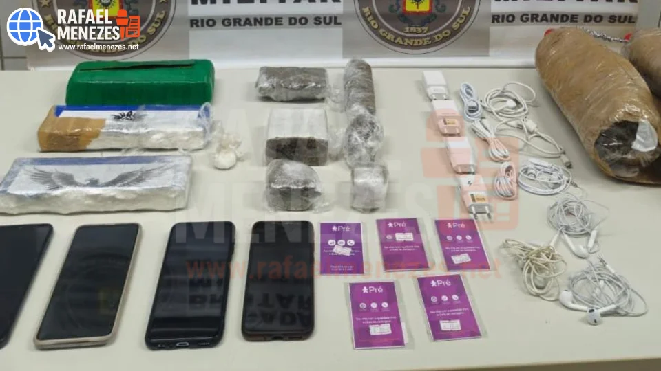 Jovem é preso ao tentar arremessar drogas e celulares para dentro de presídio em Cruz Alta
