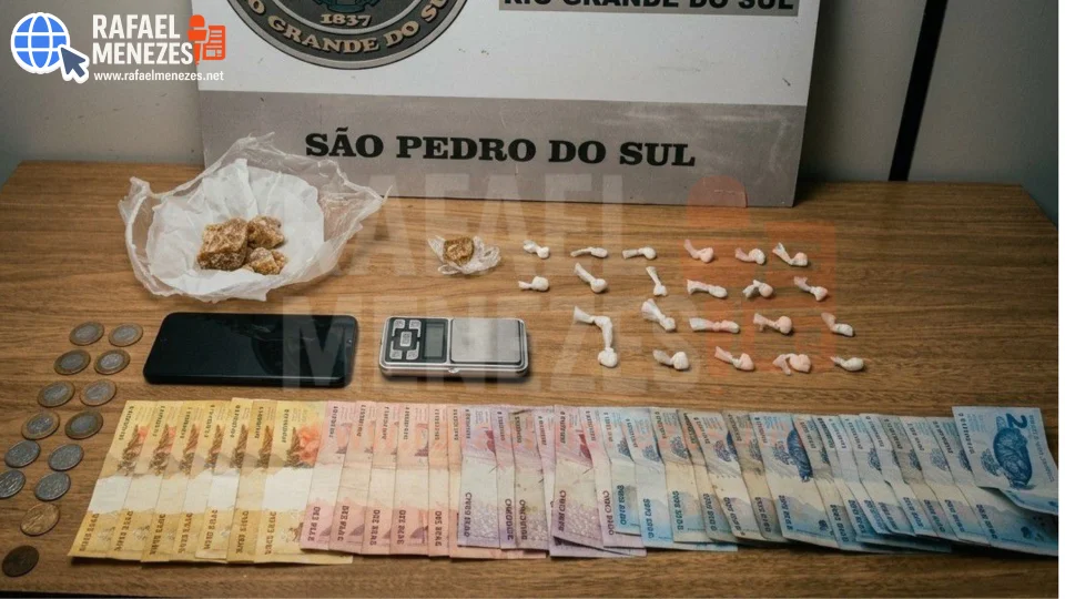 Adolescente é apreendido por ato infracional análogo ao tráfico em São Pedro do Sul