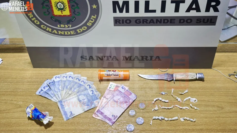 Homem é preso com 30 porções de crack em Santa Maria