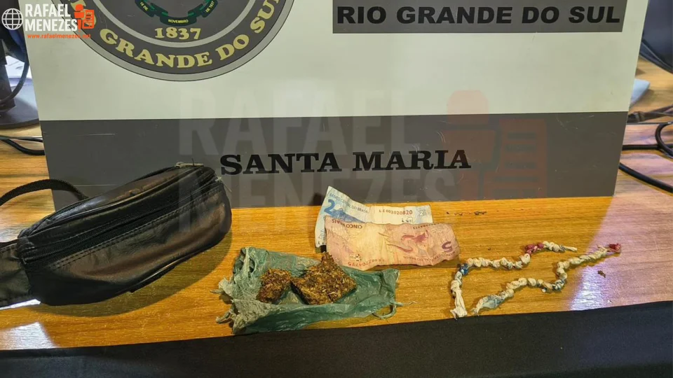 Foragido é recapturado pela Brigada Militar com quase 50 pedras de crack em Santa Maria
