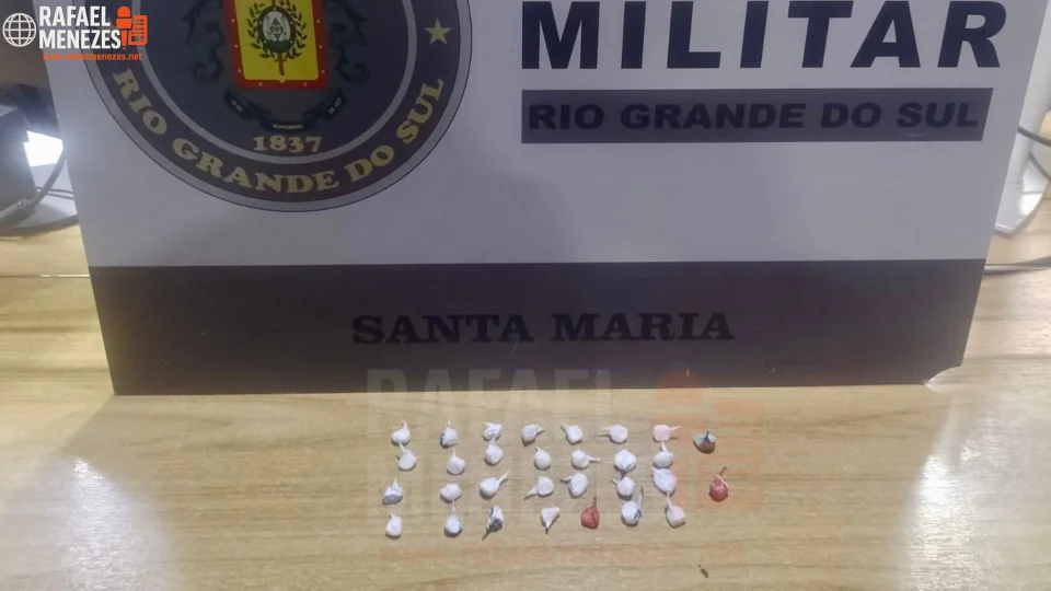 Adolescente de 16 anos é apreendida com 30 porções de cocaína em Santa Maria