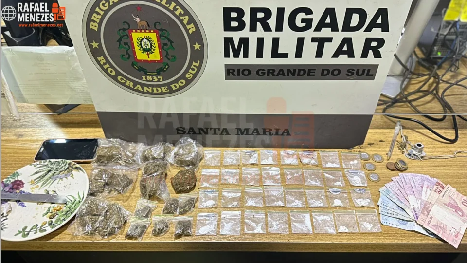 Jovem é preso por tráfico de drogas no bairro Noal em Santa Maria