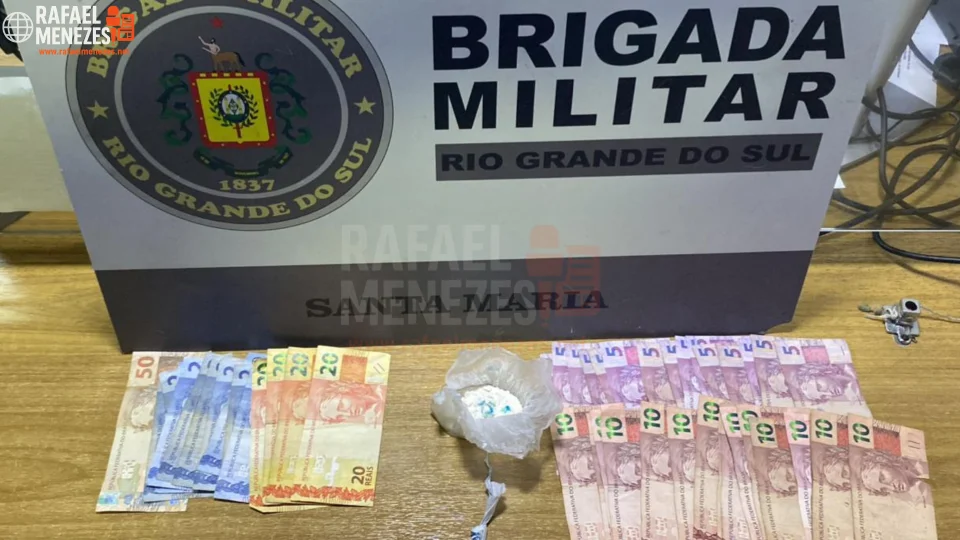 Brigada Militar prende jovem por tráfico de drogas na Nova Santa Marta em Santa Maria