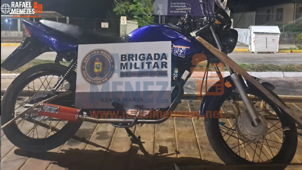 Jovem é preso por receptação com motocicleta furtada em Santa Maria
