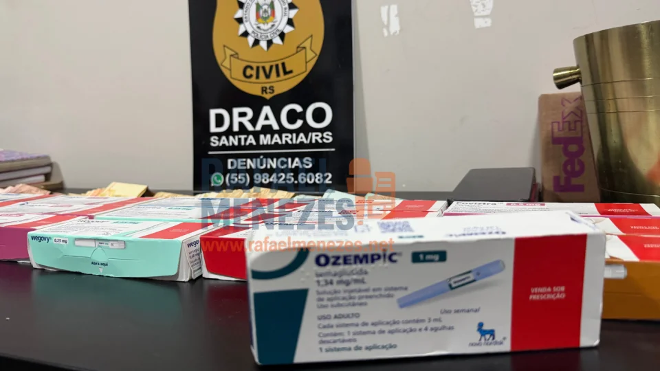 Polícia Civil prende homem com medicamentos para emagrecimento furtados de farmácia em Santa Maria