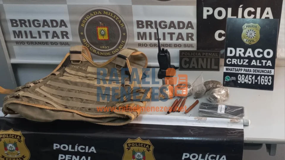 Homem é preso por tráfico de drogas em ação conjunta das forças de segurança em Cruz Alta