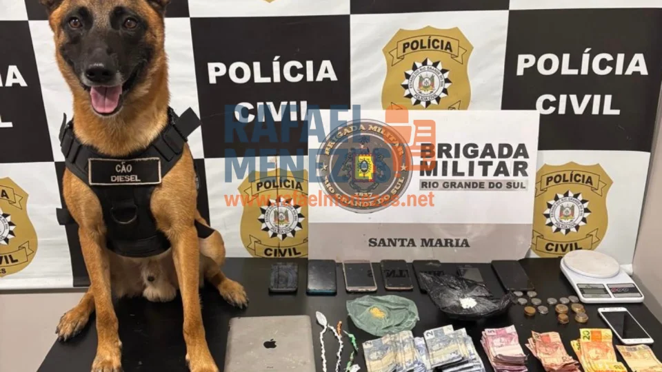 Três pessoas são presas por tráfico de drogas e furto em Santa Maria