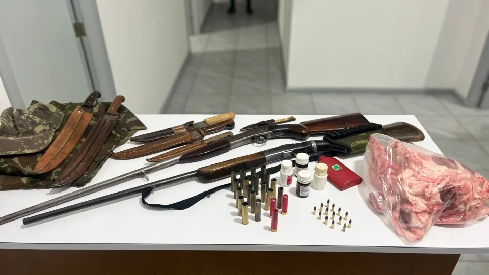 BP Choque apreende armas, munições e carne sem procedência em Nova Palma