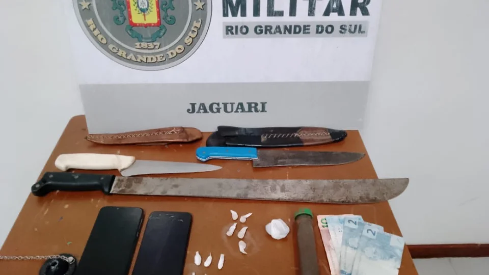 Dois homens são presos por tráfico de drogas durante ação da Brigada Militar em Jaguari